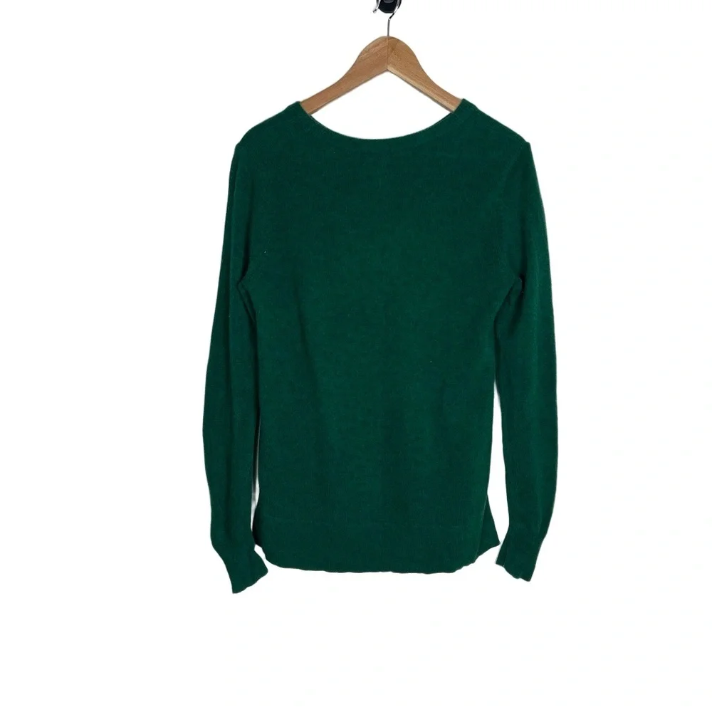 Halogen‎ Sweater Womens XS Emerald Green Crewneck Cashmere Quiet Luxury Holiday - Picture 6 of 9